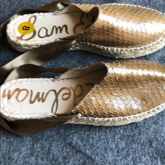 BNWOT Sam Edelman Snake Skin Ribbon Espadrille - Picture 3 of 6